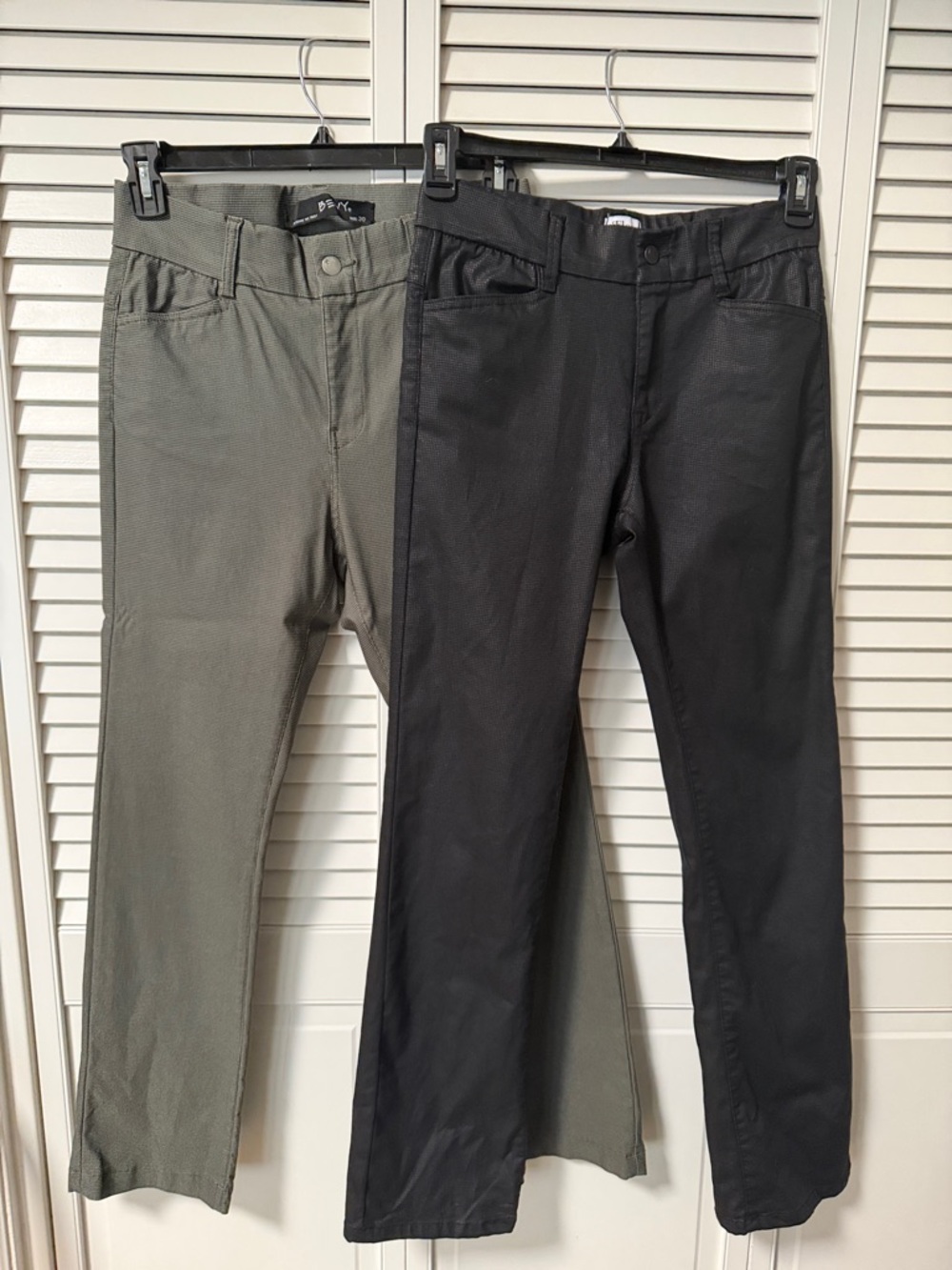 2 pairs of Bevy Flog straight leg pants.
